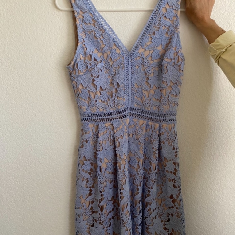 Lace baby blue dress